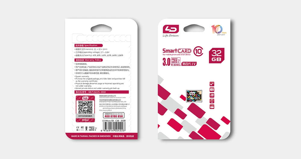 LD Micro SD карта 32Гб класс 10 16Гб/64Гб/128Гб класс 10 UHS-1 карта памяти 8Гб/4Гб класс 6 флеш-карта карта памятиf