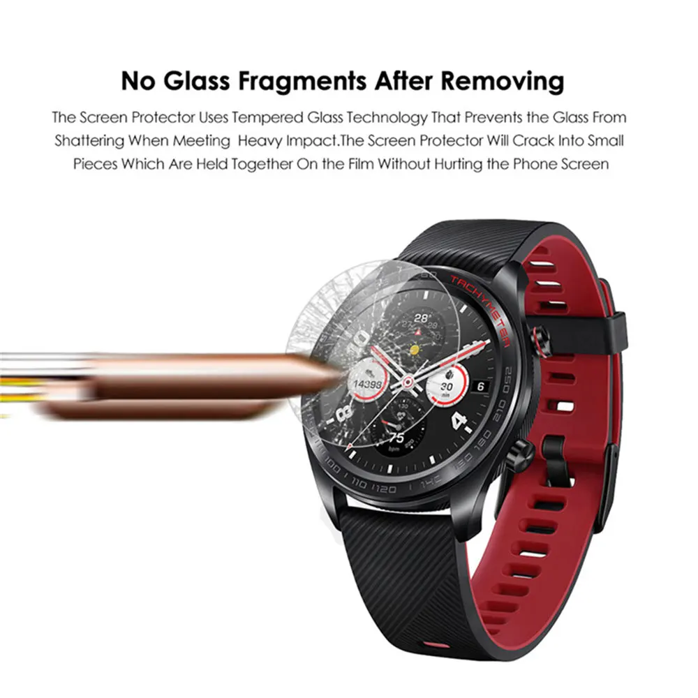Пленка из закаленного стекла для смарт-часов Huawei Honor Watch Magic 9H прозрачная
