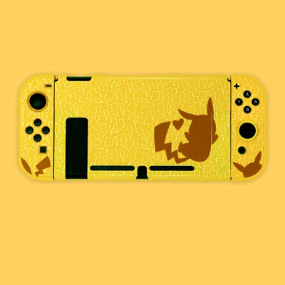 Pika case B Тонкий жесткий защитный чехол с разрезом на заднюю панель для Nintendo Switch NS Console, чехлы для Switch Joy con Let's go Eevee Picachu, разноцветный чехол - Цвет: Pika case B