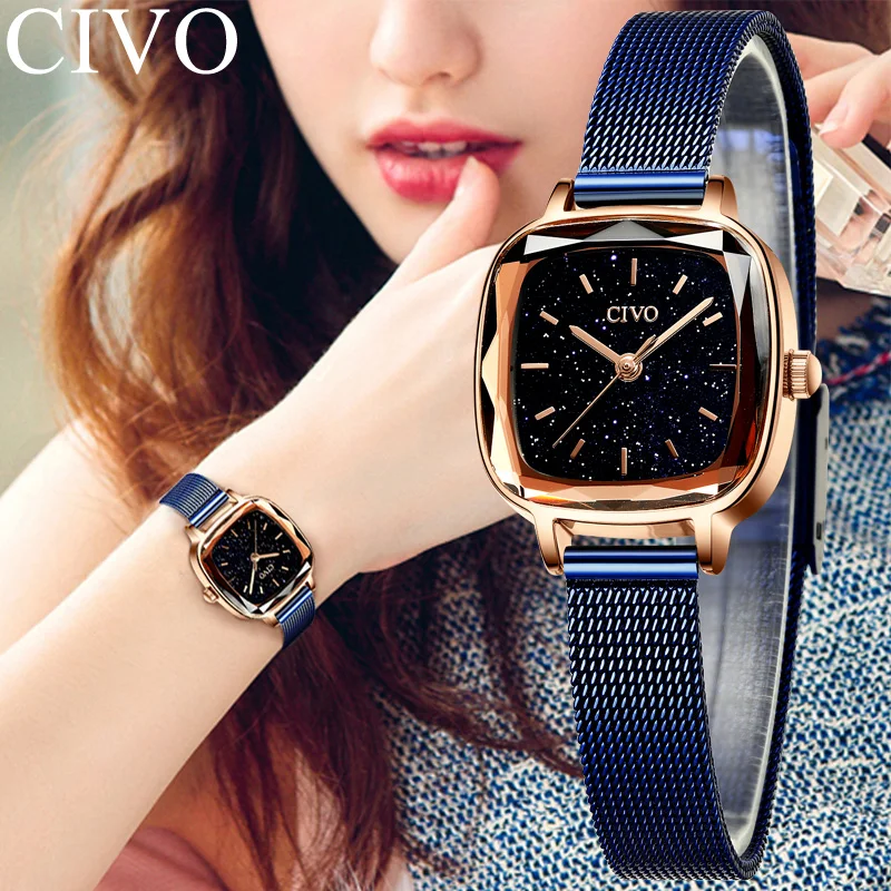 Чиво часы для женщин Роскошные Кварцевые женские Водонепроницаемый наручные