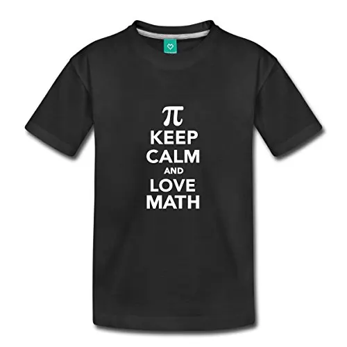 Мужская футболка премиум класса Keep Calm and Love Math с коротким рукавом недорогая