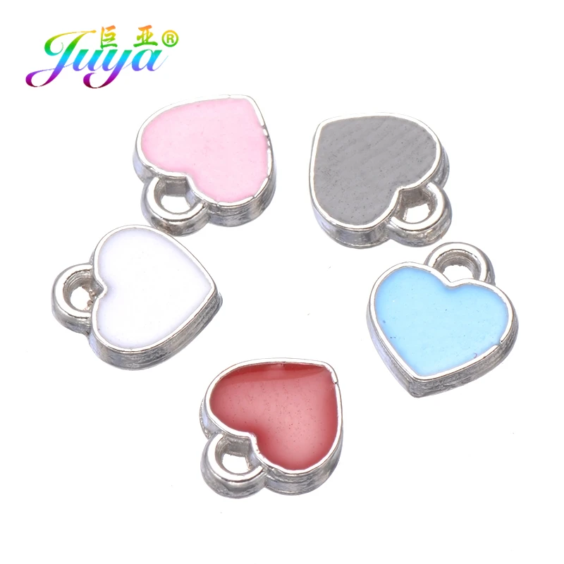 Juya DIY Small Enamel Charms Wholesale HandiCraft Evil Eye Love Heart Star Resin Charms For Women Kids Fashion Bijoux Making