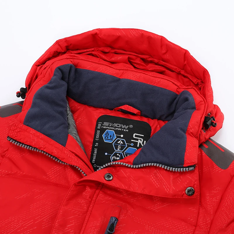 Мужские лыжные куртки зимние теплые водонепроницаемые ветрозащитные для