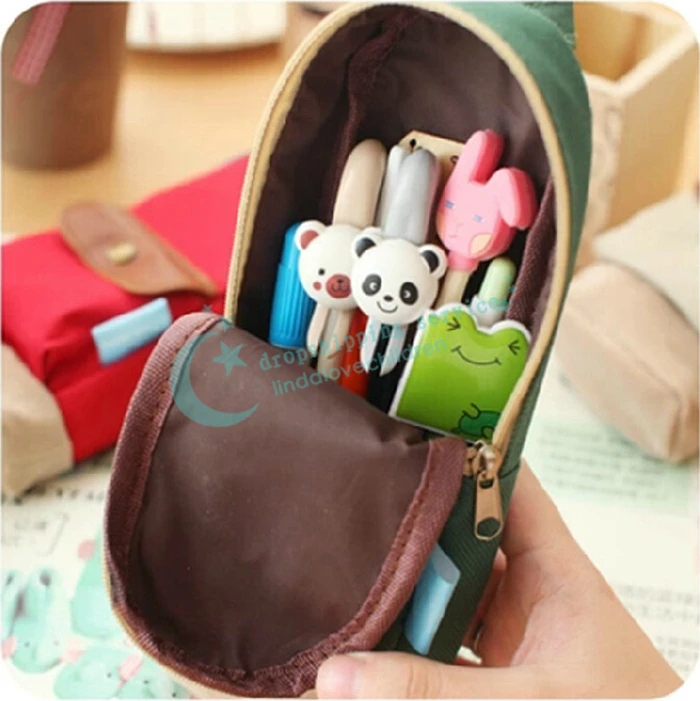 Cute Pig Nose Oxford Creative Minimalist Large Capacity Pencil Bags Cases Free Shipping |