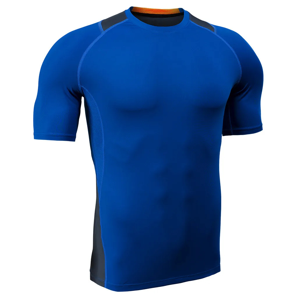 Мужская футболка с коротким рукавом быстросохнущая дышащая для бега на лето |