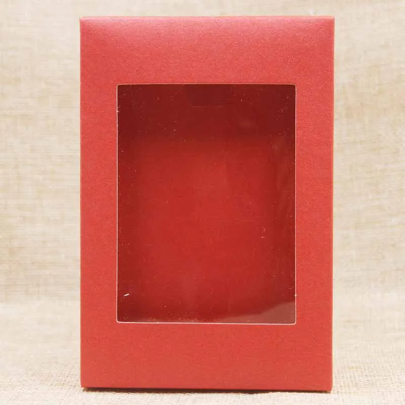 box as pic 20 шт., розовая бумажная Подарочная посылка, коробка, крафт-бумага, коробка для конфет, фиолетовая коробка для искусства и рукоделия, посылка, коробки цвета слоновой кости/черный/крафт-окно, витрина - Цвет: box as pic