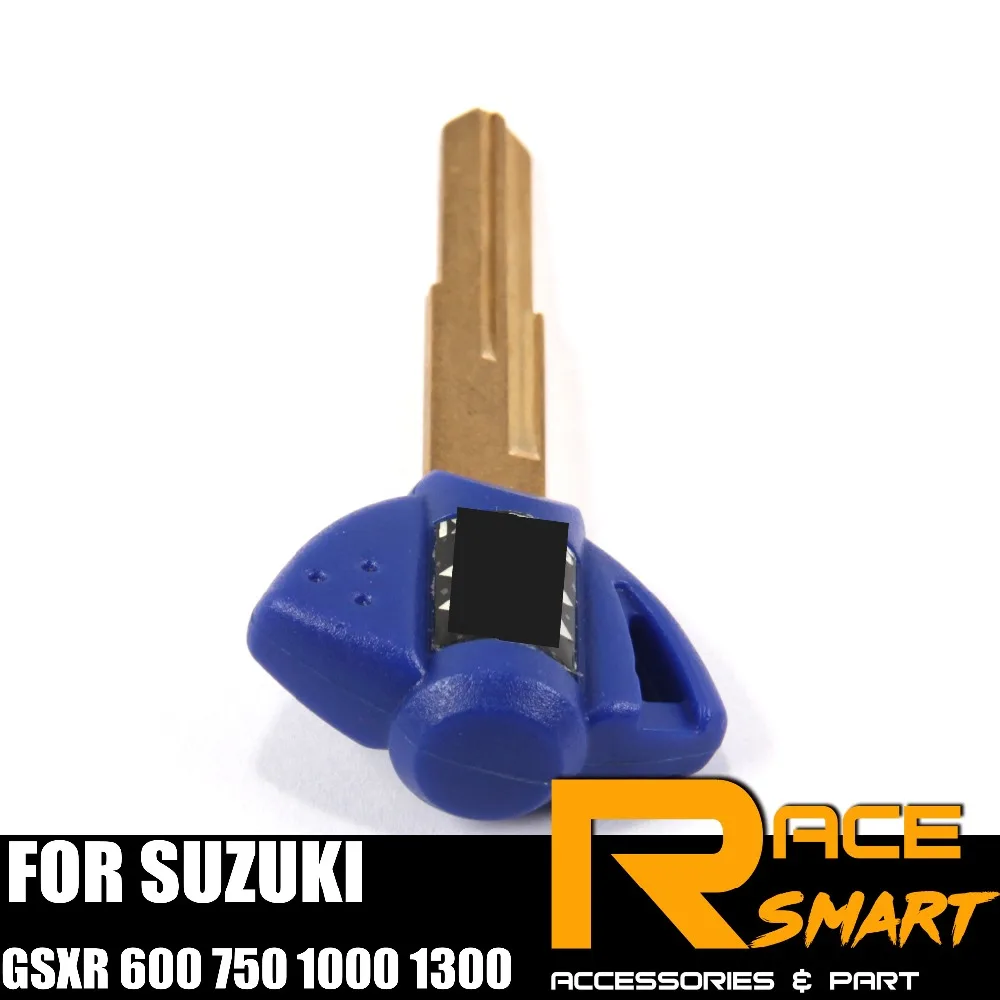 Ключ для мотоцикла незарезанный SUZUKI GSXR 600 750 1000 флэш-ключи флуоресцентный синий 43