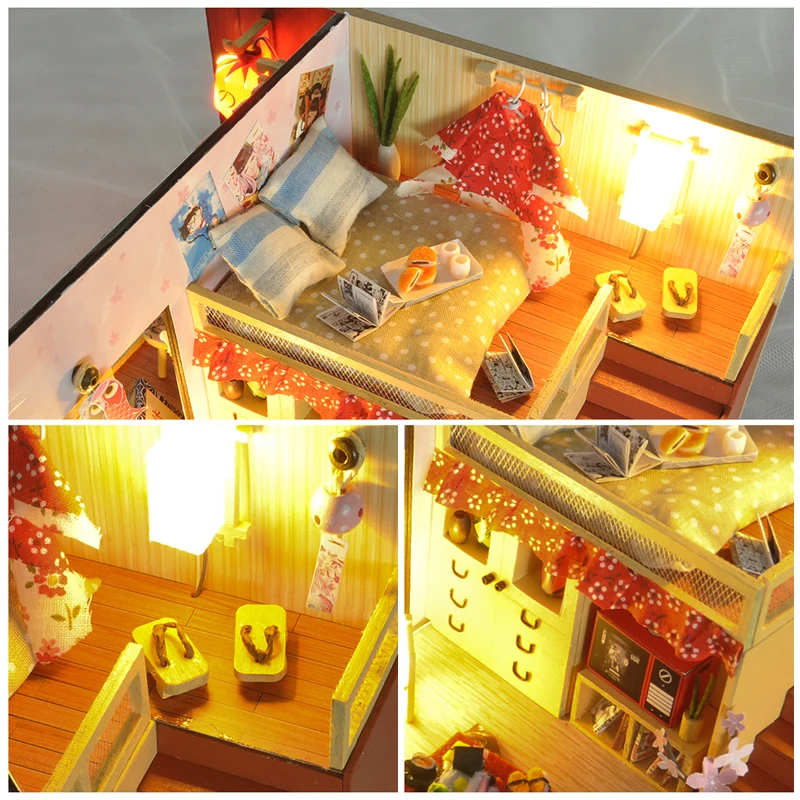 Cutebee кукольный дом мебель миниатюрный кукольный домик DIY миниатюрный дом комната коробка театр игрушки для детей DIY кукольный домик TD12