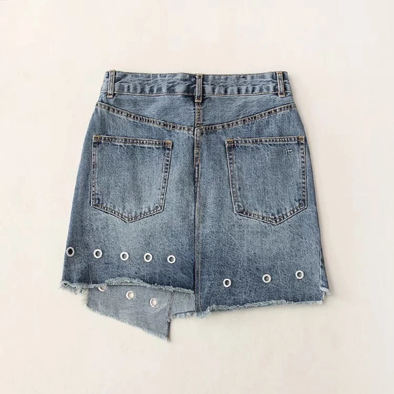 TANGNEST/женские летние модные короткая юбка 2017 Высокая Талия металлическое