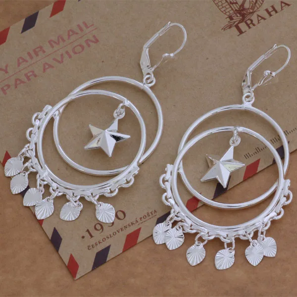 Женские винтажные серьги-капельки AE100 из стерлингового серебра с подвеской |