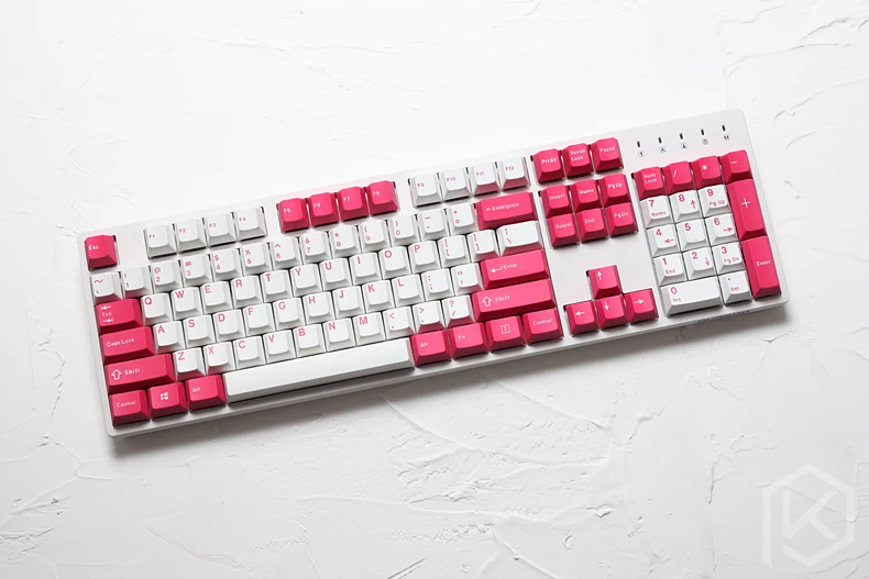 Pbt doubleshot колпачки для ключей Вишневый профиль на День святого Валентина ansi 104