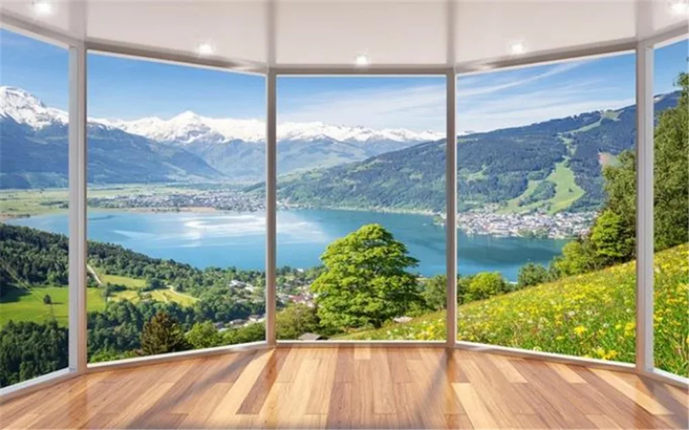 Самая красивая настенная бумага в европейском стиле для балкона леса травы