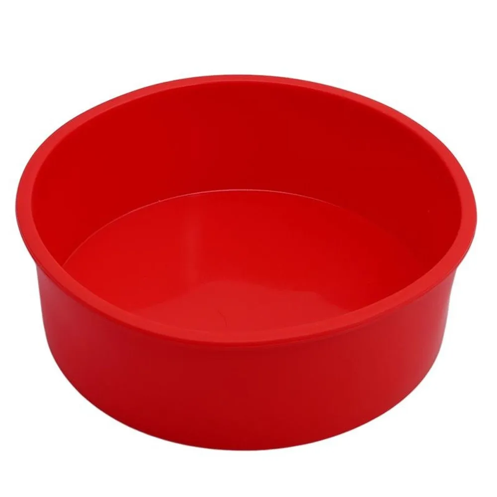 Новый В практичные и долговечные 6 ''круглый красный силиконовые формы