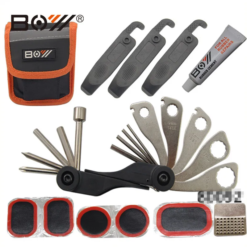 

Q237 набор инструментов для ремонта велосипеда аксессуар для шин Многофункциональный комбинированный комплект шин