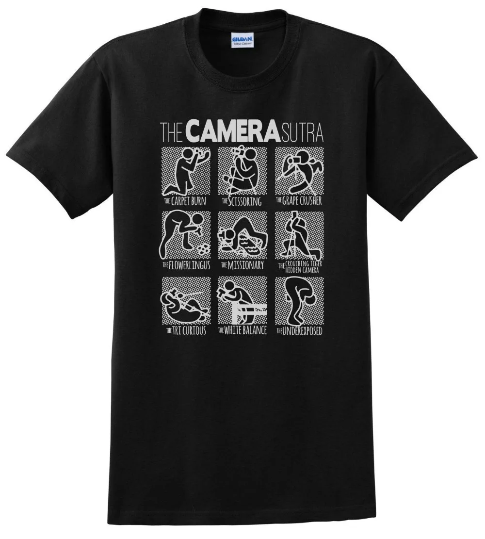 

New 2019 Hot Summer Casual T-Shirt Printing The CAMERA Sutra T-Shirt Photography Funny T-shirts