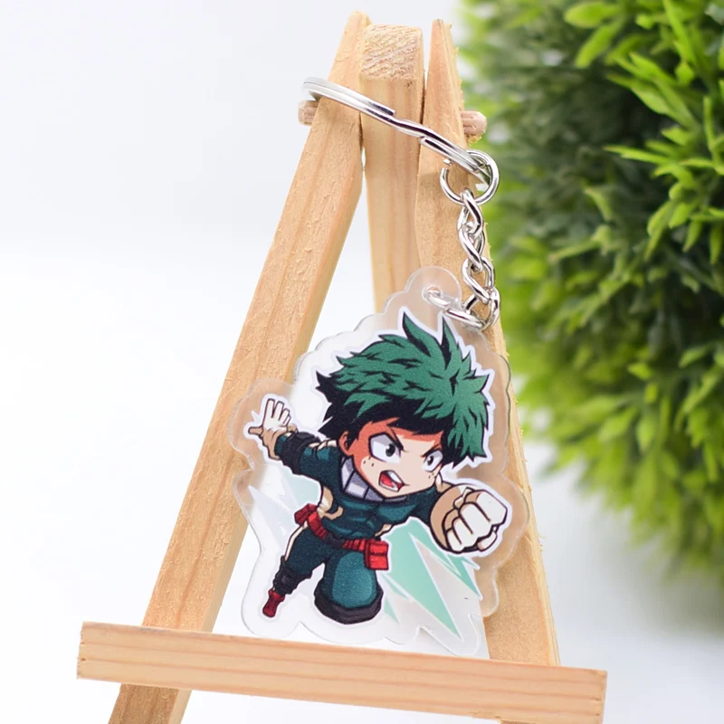 02 My Hero Academy брелок Bakugo двухсторонний акриловый Shoto брелок Подвеска Аниме аксессуары мультяшный брелок - Цвет: 02