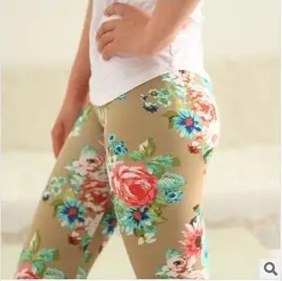 S157 Peony khaki CHSDCSI Новые повседневные женские брюки прекрасные женские Мультяшные животные Мультяшные красивые леггинсы с принтом головы - Цвет: S157 Peony khaki