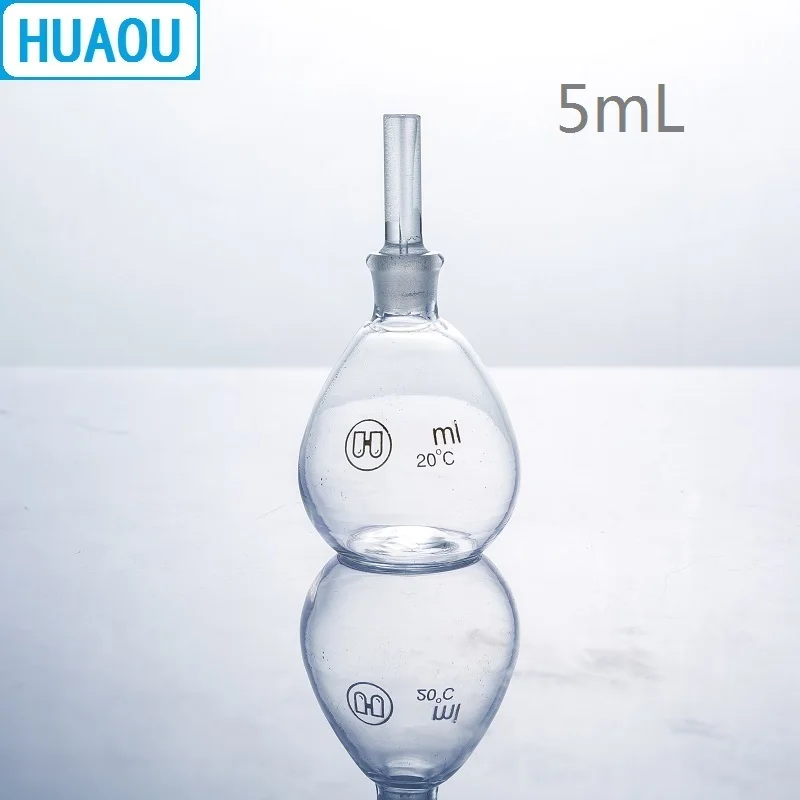 Флакон Удельный гравитационный прозрачный HUAOU Cay Iussac 5 мл|Лабораторная бутылка| |