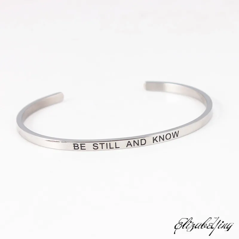 Женские браслеты-манжеты из нержавеющей стали 316L с надписью на руку | Украшения и