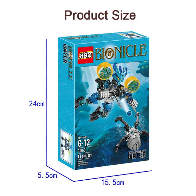 Smartable BIONICLE протектор воды+ мастер воды Gali Строительный блок Набор игрушек для мальчика подарок совместимые все бренды BIONICLE