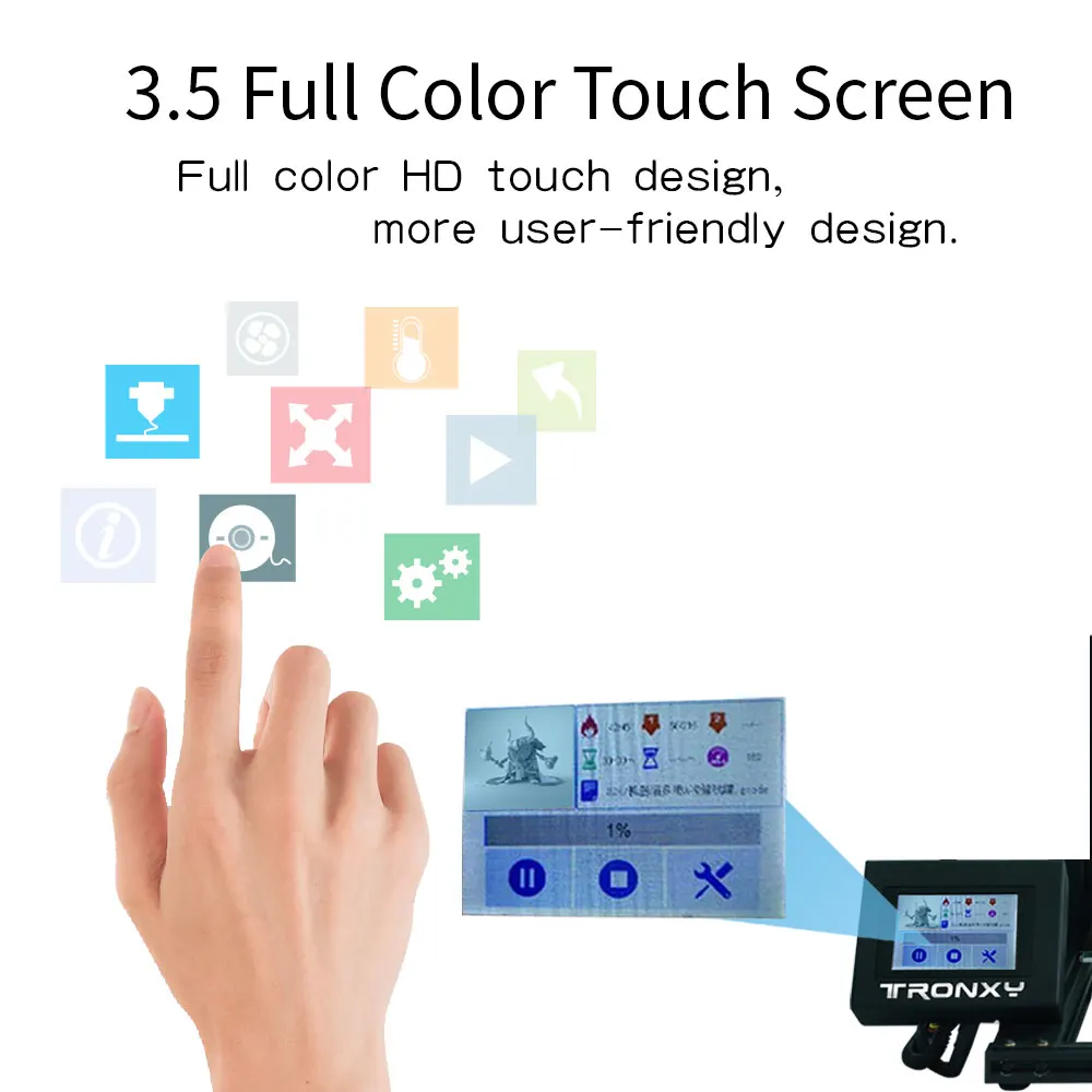 3d принтер XY 3 сенсорный lcd прецизионная машина все металлические магнитные