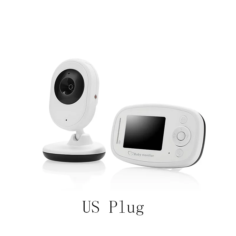 US Plug 2,4 дюймовый ЖК-монитор для сна, детский монитор, беспроводной видео-монитор для младенца, камера ночного видения, видео, уход за ребенком, няня, безопасность - Цвет: US Plug