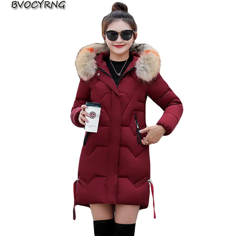 Новинка 2018 модная теплая зимняя куртка Женская Толстая облегающая с большим
