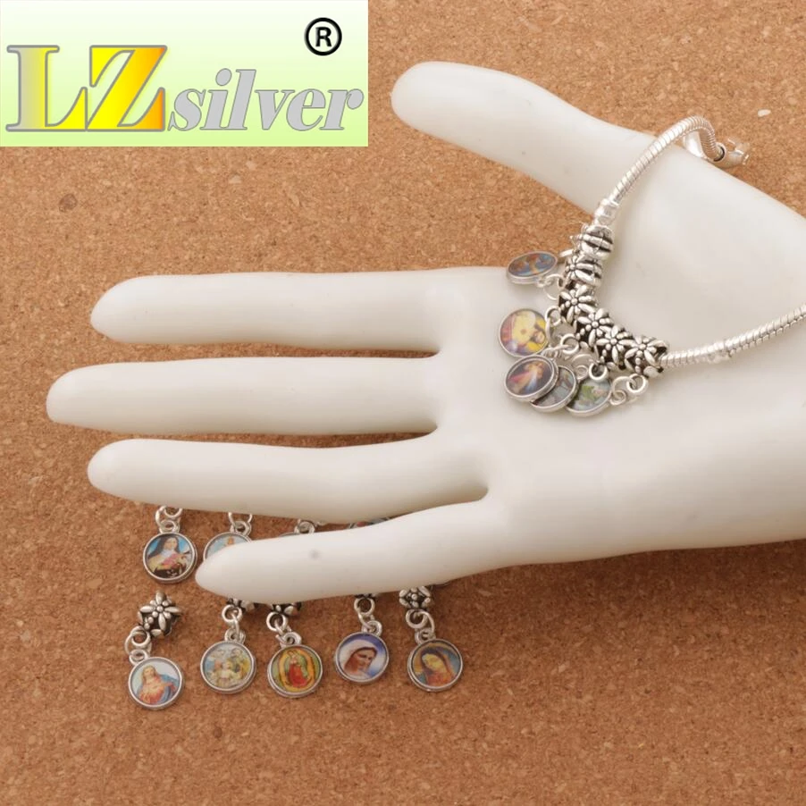 12 шт. медали католической церкви кресты в виде святых бусины из цинкового сплава