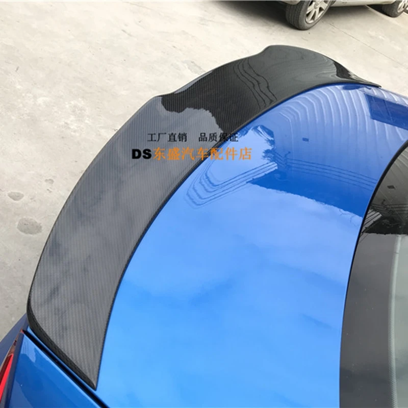 Автомобиль стиль для Audi A3 седан спойлер S3 RS3 углеродного волокна Задняя накладка на Багажник крыло стекло черный отделка для A3