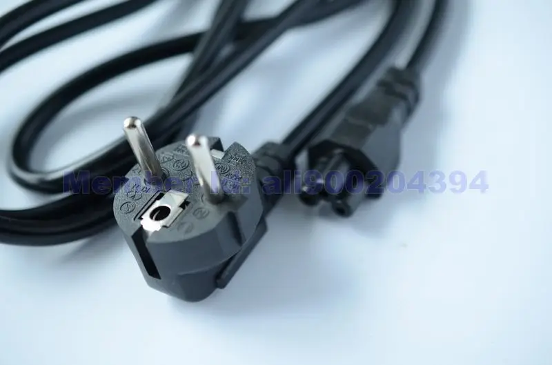 JIGU 1 5 M ЕС 3 зубец 2 Pin AC Шнур питания для ноутбуков Кабель адаптер штекер черный