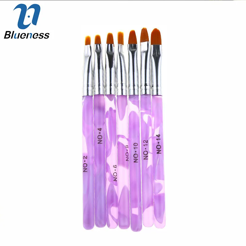 7 шт./компл. акриловые стержни для ногтей ручка росписи лаком лампа маникюра