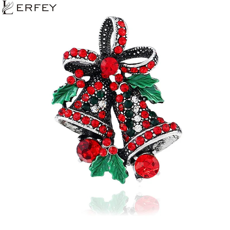 Женская Брошь LERFEY милые броши колокольчики с двумя бантами для женщин