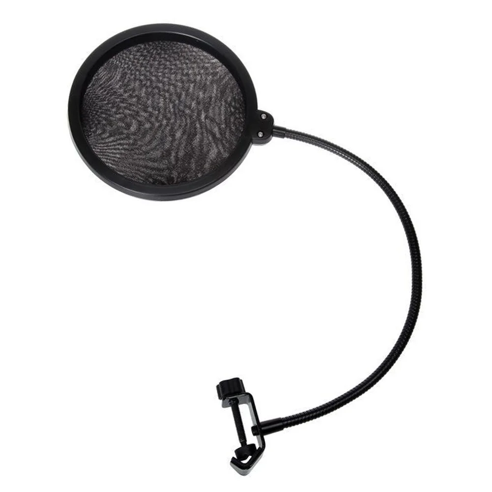 Microphone Filter Singing Windscreen Shield Pod Cast Dual Double Layer Mask Anti Mic Metal Studio | Электроника