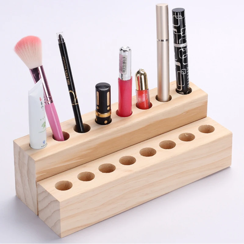 

Mordoa Creative Wood Solid Wood Cosmetics Lipstick Rack Lipstick Lip Gloss Perfume Mascara Finishing Jewelry Display Stand