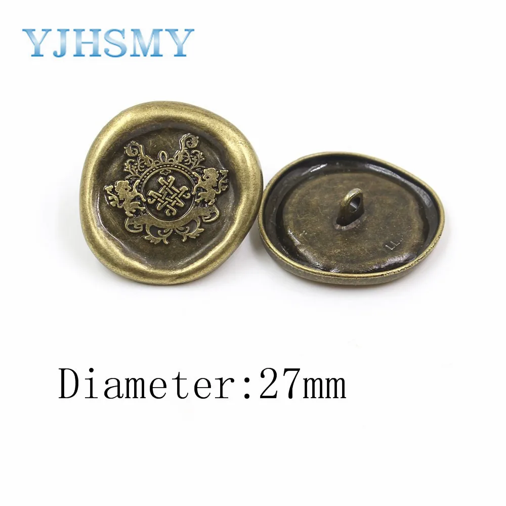 YJHSMY A-19512-510 10 шт./лот 27/22/20 мм высокое качество металлические пуговицы кардиганы