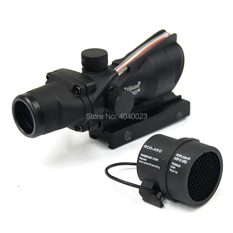ACOG 4x32 источник волокна красный или зеленый освещенный прицел тактический оптоволоконный настоящий волоконный прицелы поставляются с Killflash