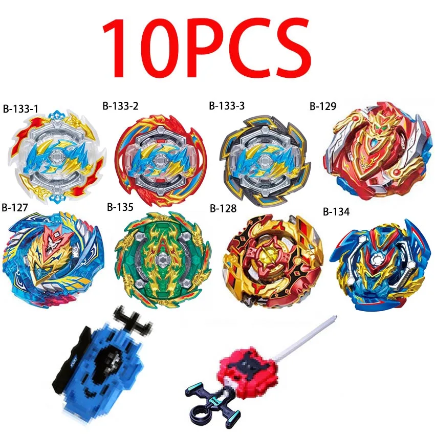 10pcs Новые пусковые устройства Beyblade Toupie Bayblades металлические черные пусковые установки bey blade Bey blade игрушки для детей - Цвет: 10pcs
