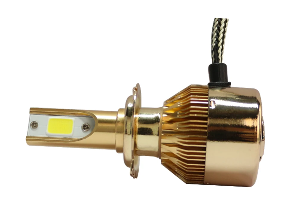 Светодиодный светильник Elglux H4 H7 COB комплект CSP Gold Автомобильный светодиодный C6