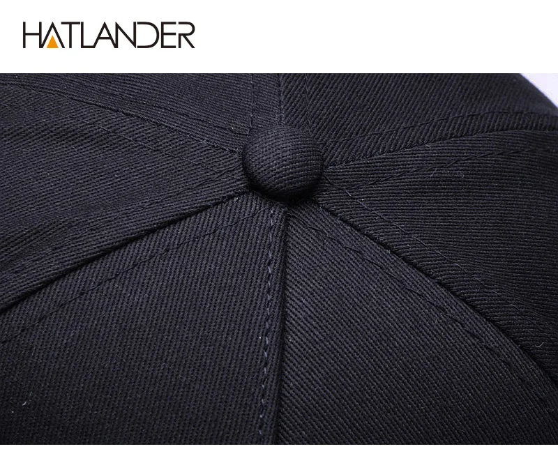 HATLANDER 5 панелей Хлопковые бейсболки бренд вышивка череп Хип-хоп кепки крутые Регулируемые спортивные шапки забавные черные бейсболки
