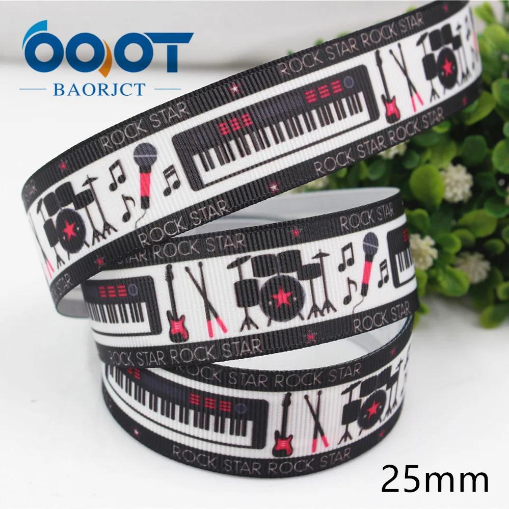 OOOT BAORJCT 175225, 22 мм музыкальная серия печатная корсажная лента, ручная работа, аксессуары для волос, материал, Свадебная подарочная упаковка