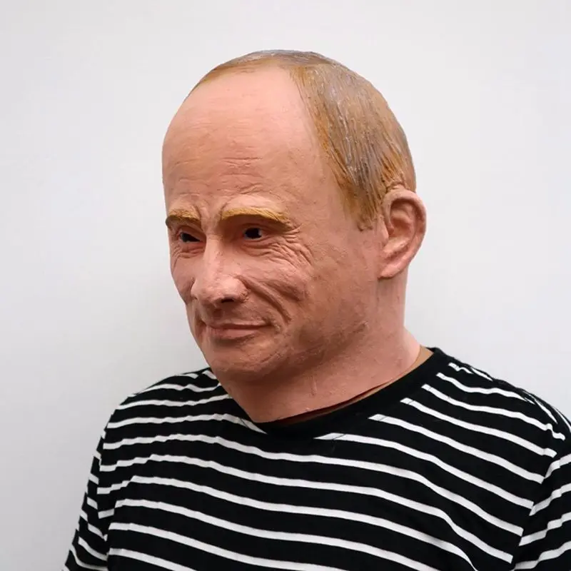 GNHYLL Смешные реалистичные латексные знаменитости Дональд Трамп в. В. Путиным маска для Хэллоуина Бальные маски для косплея карнавальный костюм - Цвет: picture color