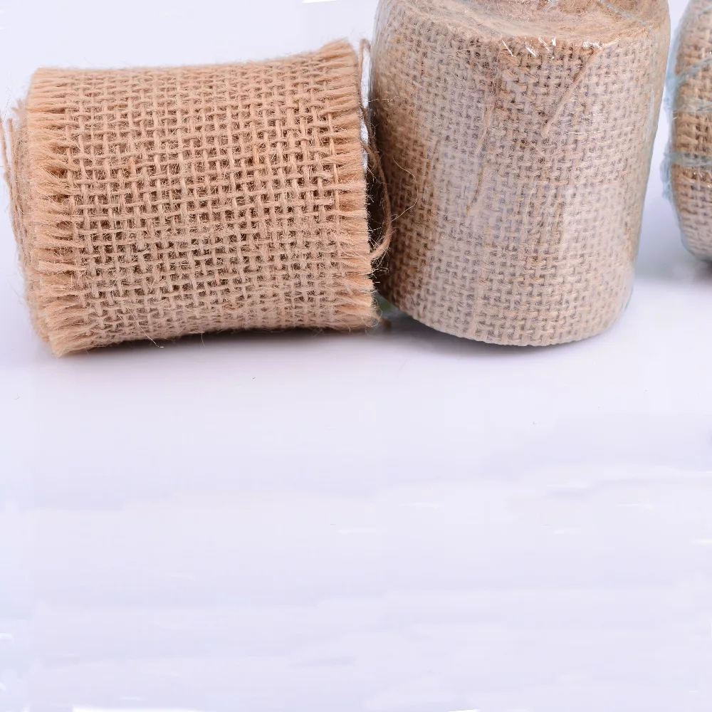 5 ярдов 4 см Натуральная льняная джутовая Мешковина гессианская лента для торта
