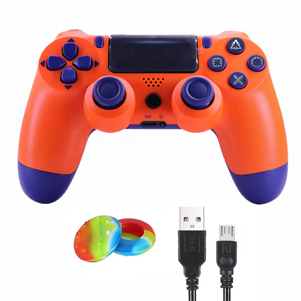 Беспроводной контроллер для sony PS4 Bluetooth Вибрационный геймпад для Playstation 4 джойстик для PS4 PS3 игровая консоль для ПК Игр - Цвет: Оранжевый