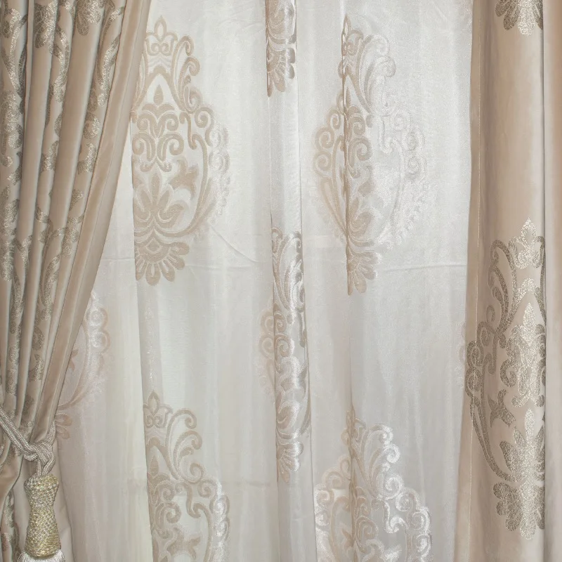 Бархатные шторы для гостиной процесс золотого тиснения европейский стиль