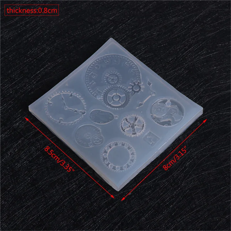 Силиконовые Резиновые зубчатые колеса ювелирные формы уникальные панк часы для