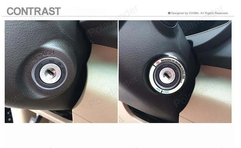 Алюминиевый сплав переключатель зажигания автомобиля декоративное кольцо