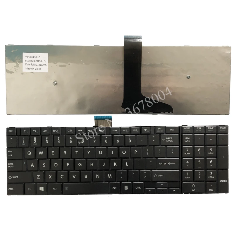 Новый Lsaptop английская клавиатура для ноутбука Toshiba Satellite C50 C50D A A506 C55T C55 C55D
