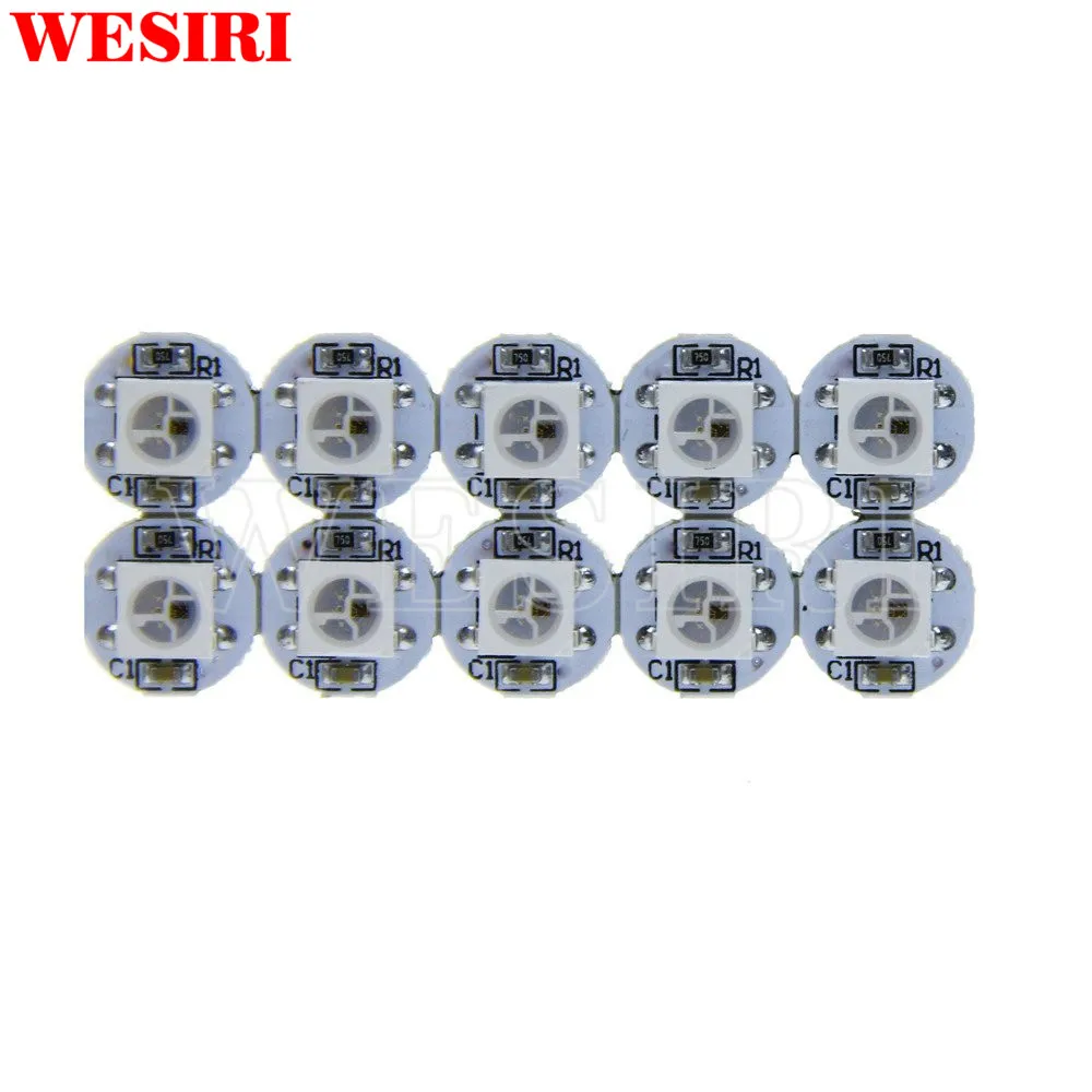 10 ~ 1000 шт. WS2812B 4 контактный светодиодный чипы с черным/белый PCB радиатора WS2811 IC