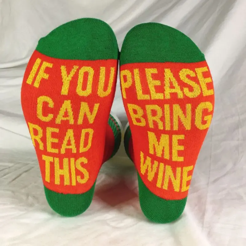 Новинка длинные носки унисекс с забавными надписями и буквенным принтом