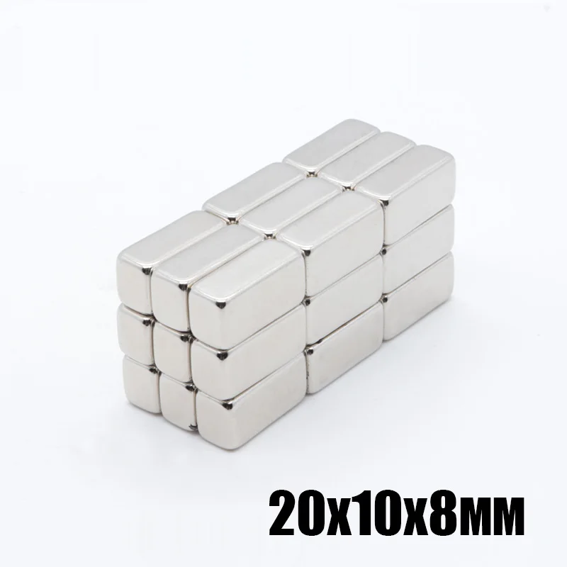 

10pcs 20x10x8 mm N35 Block 20mm x 10mm x 8 mm Super Strong Rare Earth magnets 20x10x8 mm Neodymium Magnet 20mm*10mm*8mm